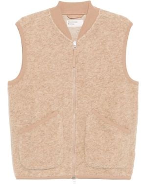 Universal Works Zipped Gilet - Natural