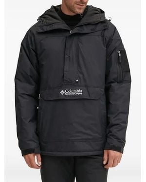 Columbia Half-Zip Patch-Pocket Hooded Jacket - Black