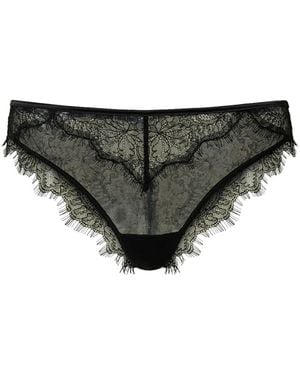 Twinset Lace Tulle Brazilian Briefs - Grey