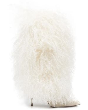 Paris Texas 105Mm Textured Boots - White