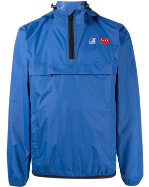 COMME DES GARÇONS PLAY X K-Way Quarter-Zip Jacket - Blue
