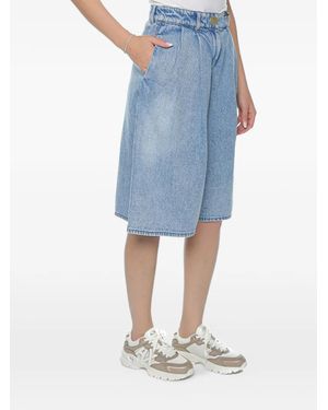 ARMANI EXCHANGE Pleated Denim Shorts - Blue