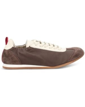 Uma Wang Suede Panelled Trainers - Brown