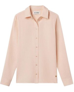 ÉTERNE Constance Button-Down Cotton Shirts - Pink