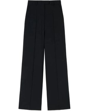 RETORI Pleated Wide-Leg Trousers - Black