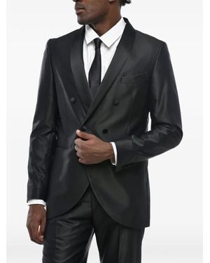 Corneliani Double-Breasted Shawl-Lapel Suit - Black