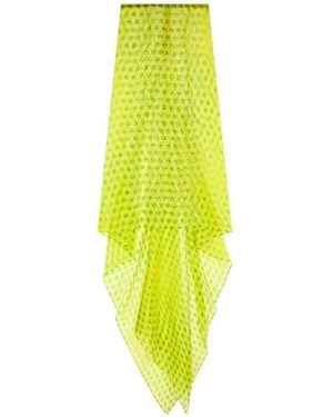 Dries Van Noten Long Silk Skirt With A Decorative Pattern - Yellow