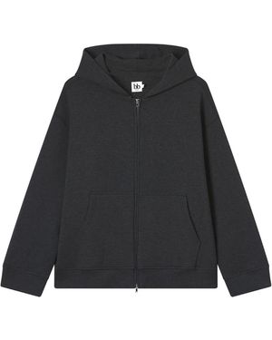 B+ AB ジップアップ パーカー - ブラック