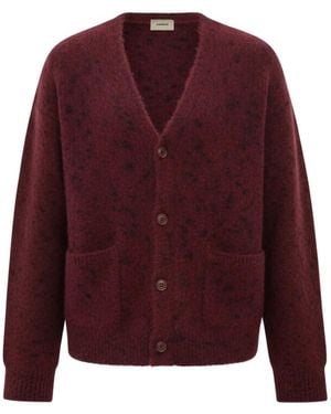 A PAPER KID Patch-Pocket Cardigan - Red