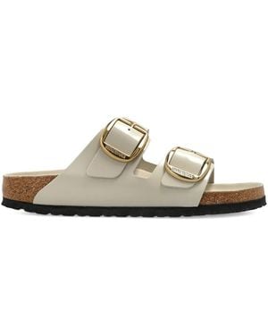 Birkenstock Buckle Leather Sandals - White
