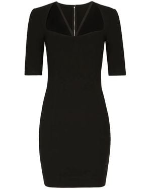 Dolce & Gabbana ハーフスリーブ ミニドレス - ブラック