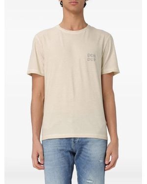 Dondup T-Shirt Met Logo - Blauw