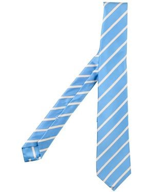 Kiton Diagonal-Stripe Tie - Blue