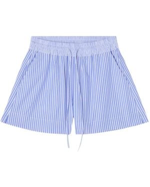 House of Dagmar Striped Shorts - Blue