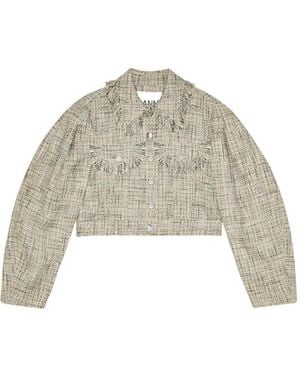Ganni Tweed Jacket - Gray