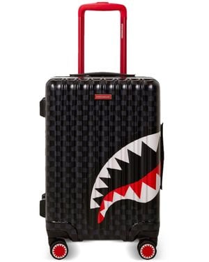 Sprayground Drip Check Shark Luggage - Black