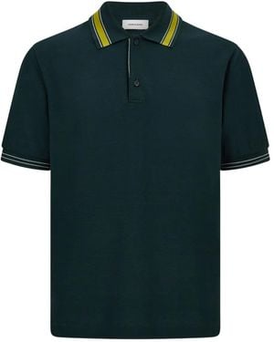 Ferragamo Polo Con Colletto A Righe - Verde