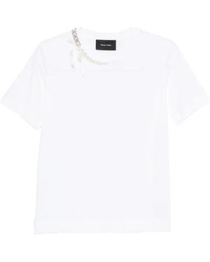 Simone Rocha Pearl-Detail T-Shirt - White
