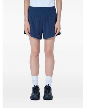 Hoka One One Short Court Élastiqué À Taille Haute - Blue