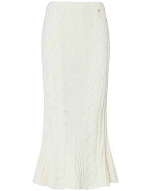 Liu Jo Knit Midi Skirt - White