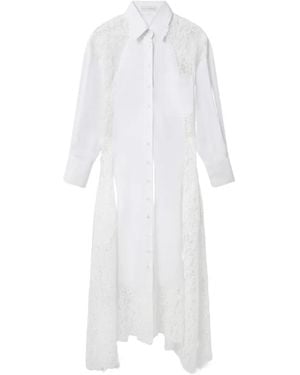 Stella McCartney Lace-Panelled Asymmetric Dress - White