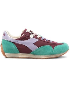 JW Anderson x Diadora Equipe Panelled Lace-Up Trainers - Blue