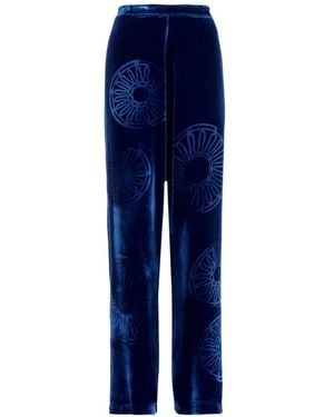 Themis Z Pantalones Kyma Con Relieve - Azul