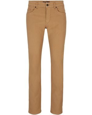 BOSS Skinny-Fit Cotton-Blend Jeans - Natural