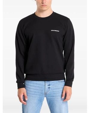 EA7 Sweatshirt Mit Logo-Print - Schwarz
