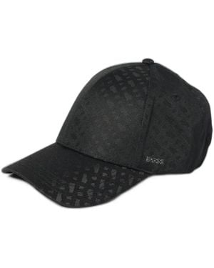 BOSS Gorra Con Logo En Jacquard - Negro