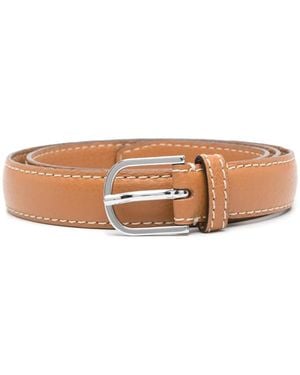 TOTEME Pebbled Leather Belt - Brown