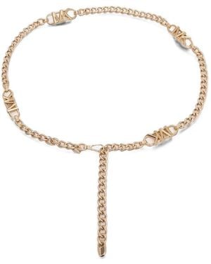MICHAEL Michael Kors Ceinture Empire En Chaîne À Logo - White