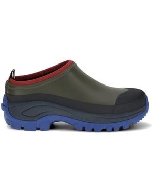 Barbour X Paul Smith Round Toe Slides - Blue