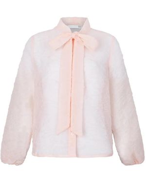 Douuod Chemise À Fleurs En Jacquard - Rose