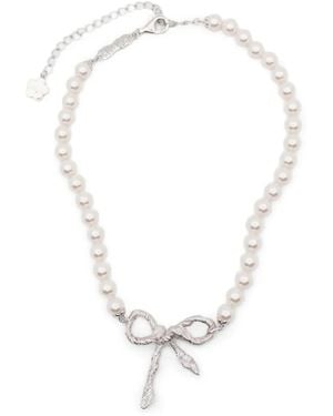 YVMIN Bow Necklace - White