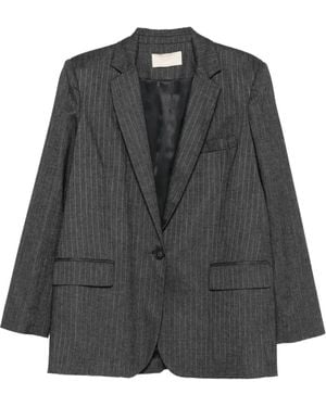 Vanessa Bruno Pinstripe Single-Breasted Blazer - Gray