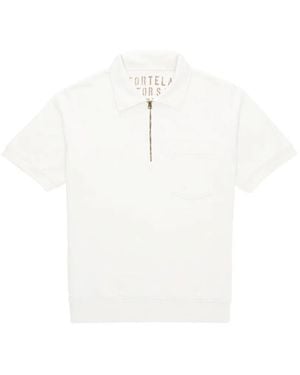 Fortela Yalepm Short-Sleeve Zip Polo Shirt - White
