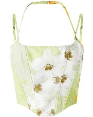 Pinko フローラル コルセットトップ - メタリック