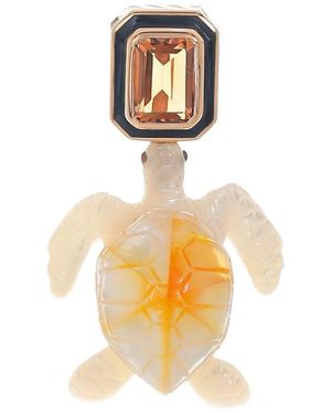Dezso by Sara Beltran 18Kt Rose Turtle Citrine Pendant Necklace - Metallic