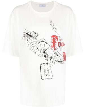 ih nom uh nit Graphic-Print Short-Sleeve T-Shirt - White