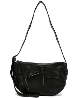 Yohji Yamamoto Zip-Detail Shoulder Bag - Black