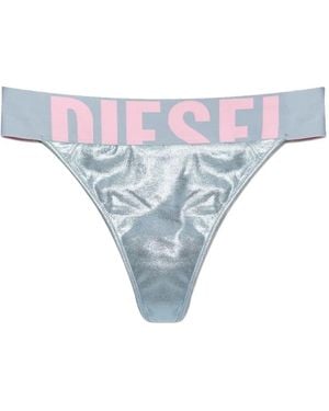 DIESEL Lolita-D-Pop Bikinihöschen Im Metallic-Look - Blau