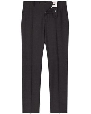 Fursac Checked Tailored Trousers - Black