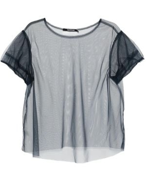 Susanne Bommer Sheer Short-Sleeve T-Shirt - Gray