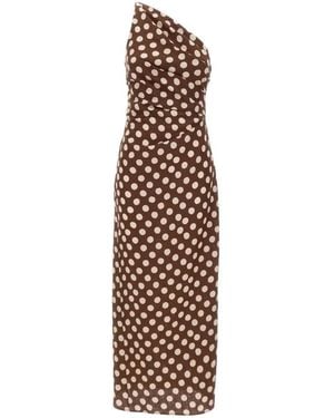 Faithfull the Brand Simona Polka-Dot Maxi Dress - White