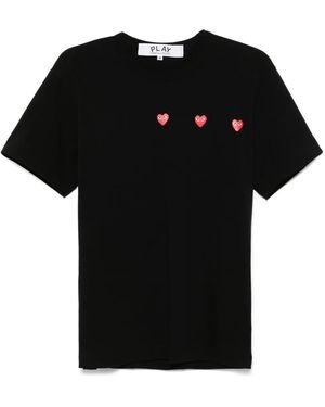 COMME DES GARÇONS PLAY ハートプリント Tシャツ - ブラック