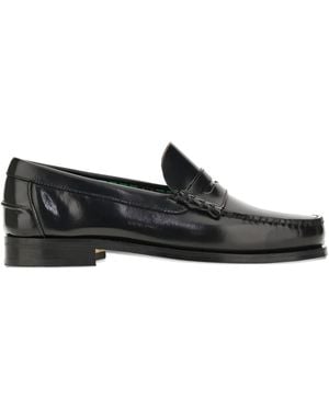 Saxone Of Scotland Patent-Leather Loafers - Black