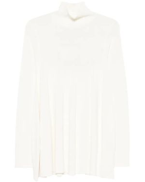 TOTEME Rollkragenpullover Aus Krepp - Weiß