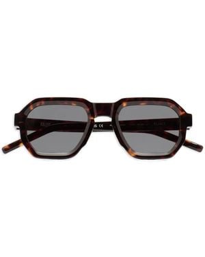 Kaleos Eyehunters Pearce Geometric-Frame Sunglasses - Black