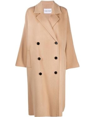 Stand Studio Oversized Double-Breasted Coat - Natural